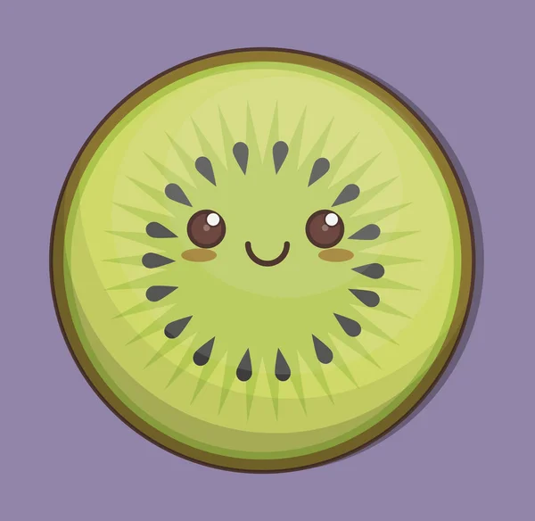 Icône de fruit kawaii — Image vectorielle