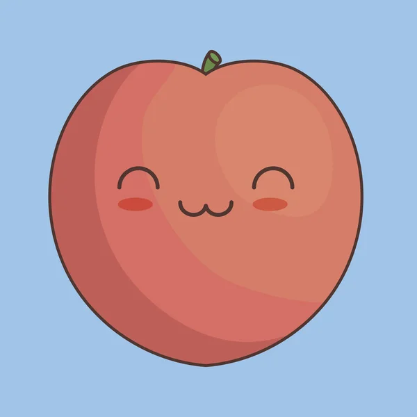 Kawaii fruit pictogram — Stockvector