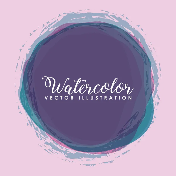 Diseño de acuarela colorido — Vector de stock