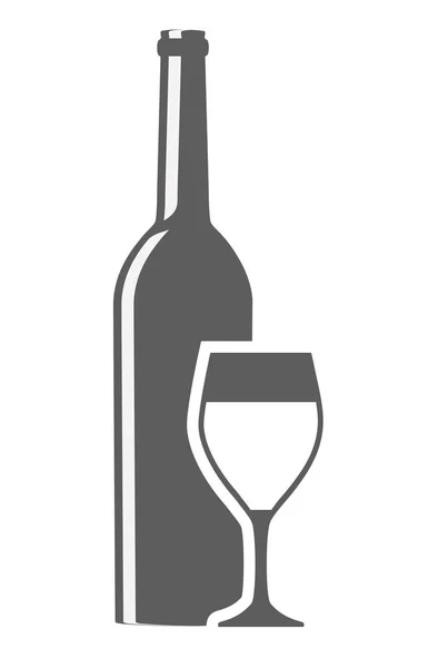 Icône bouteille de vin — Image vectorielle