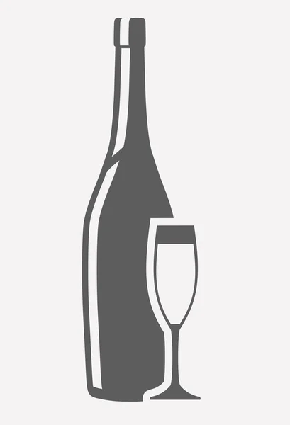 Icône bouteille de vin — Image vectorielle