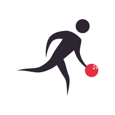 Spor oyun soyut man siluet