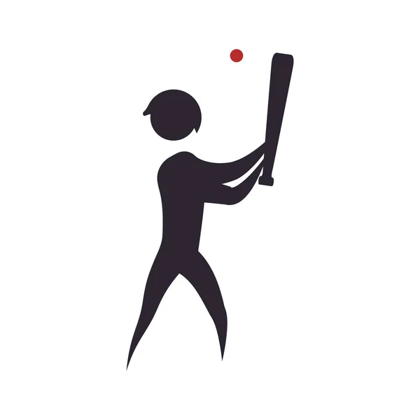 Jeu de sport abstrait homme silhouette — Image vectorielle