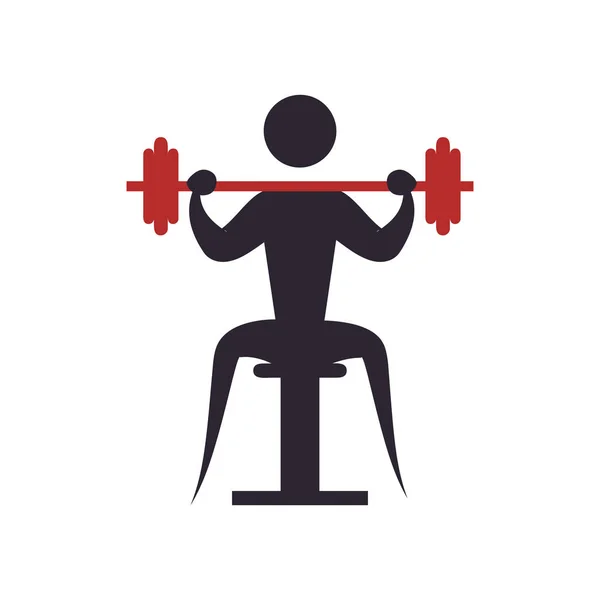 Γυμναστήριο και fitness τρόπο ζωής — Διανυσματικό Αρχείο