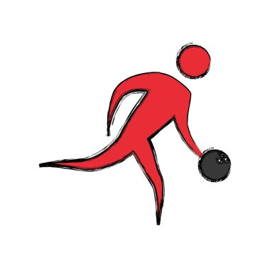 Spor oyun soyut man siluet