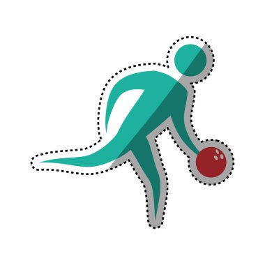 Spor oyun soyut man siluet