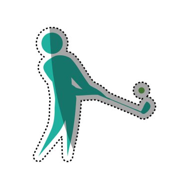 Spor oyun soyut man siluet