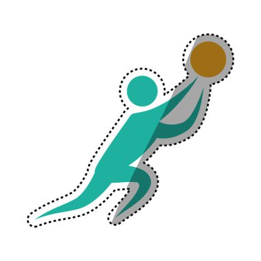 Spor oyun soyut man siluet