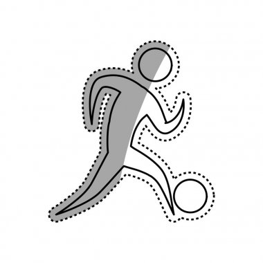 Spor oyun soyut man siluet