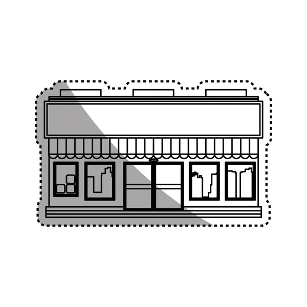Store butik byggnad — Stock vektor