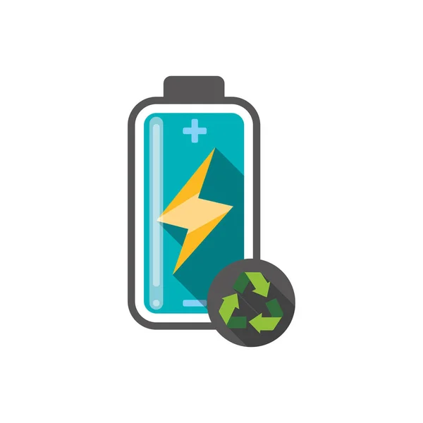 Green energy battery — Stock Vector