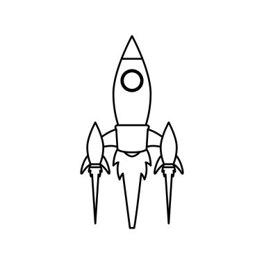 Uzay gemisi roket izole
