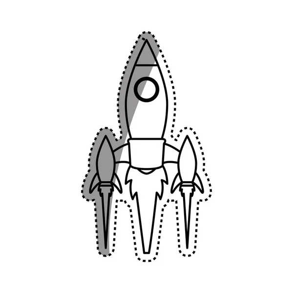 Изолированная космическая ракета — стоковый вектор