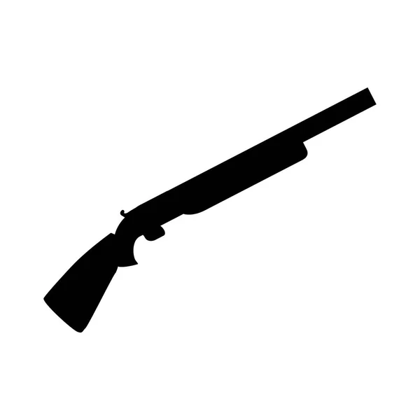 İzole av tüfeği silah — Stok Vektör
