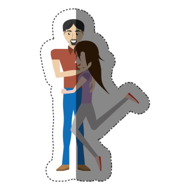 komik çift romantik resim gölge
