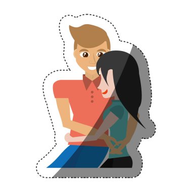 Güzellik çift mutlu gölge