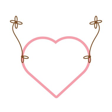 Pembe Kalp asmak dekorasyon