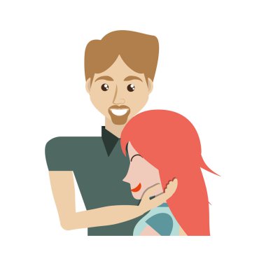 Çift romantik okşa sevimli görüntü
