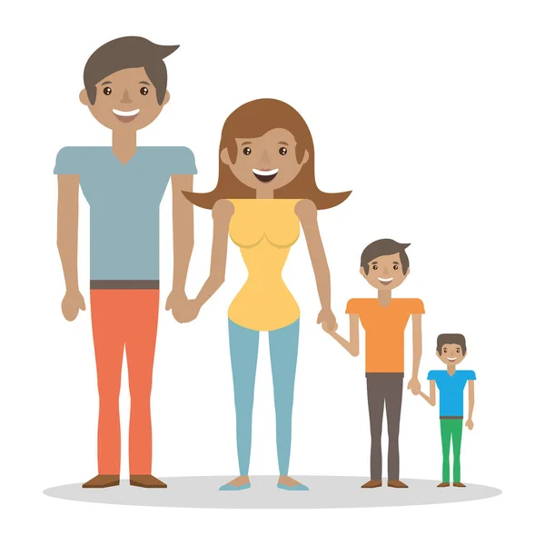 Μέλος οικογένειας γονείς παιδί — Διανυσματικό Αρχείο