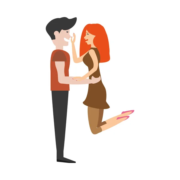 Pareja romántico hermosa imagen — Vector de stock