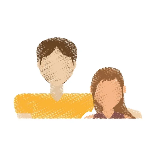 Dibujo pareja relación amor — Archivo Imágenes Vectoriales