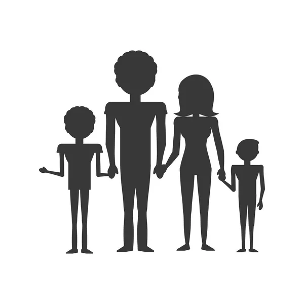 Pictograma miembros del amor de la familia — Vector de stock