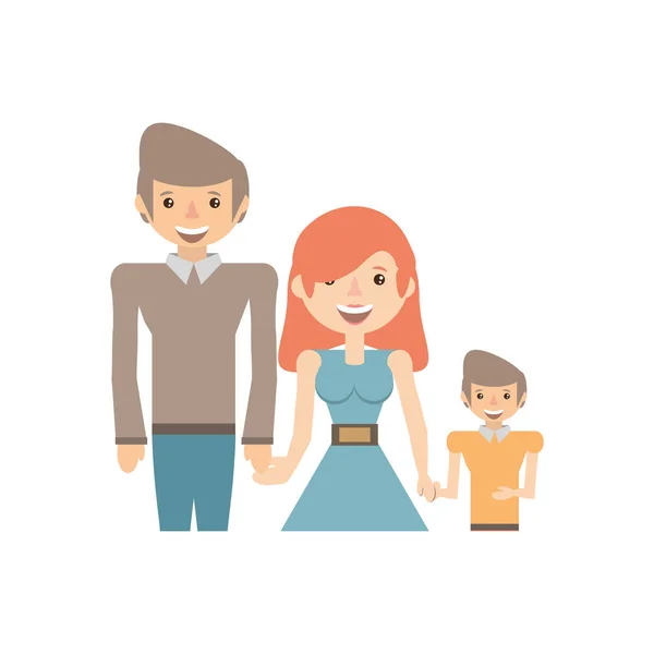 Lycklig familj älskar medlemmar — Stock vektor