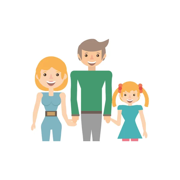 Mutlu aile sevgisi üyeler — Stok Vektör
