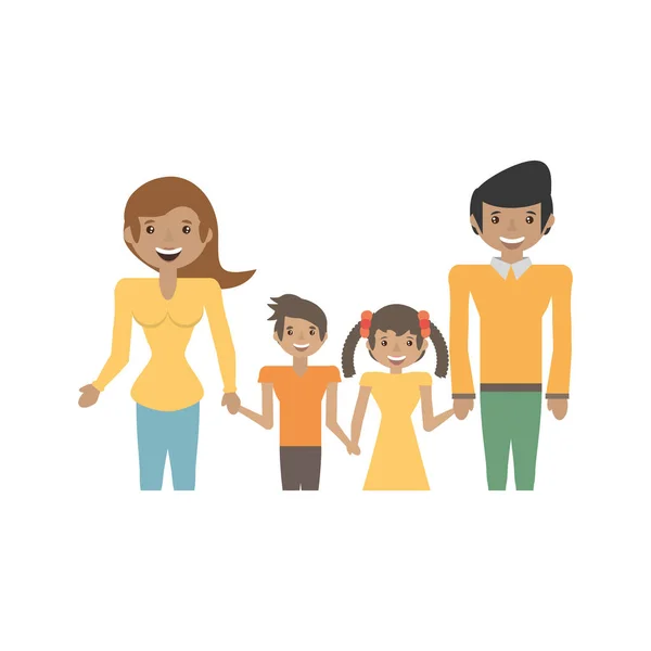 Föräldrar och barn familj — Stock vektor