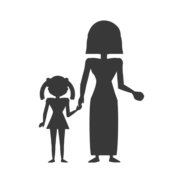 Pictogramme famille gens style de vie — Image vectorielle
