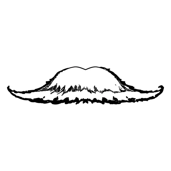 Vintage male mustache — Stock Vector