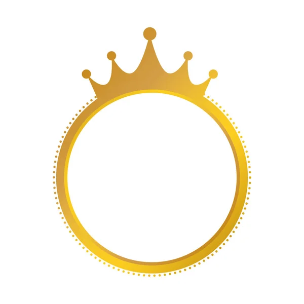 王冠の装飾的なエンブレム — ストックベクタ
