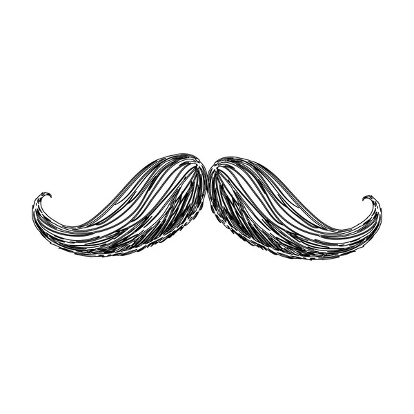 Moustache masculine vintage — Image vectorielle