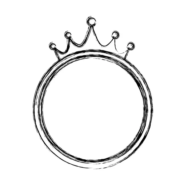 Ozdobny emblemat korony — Wektor stockowy
