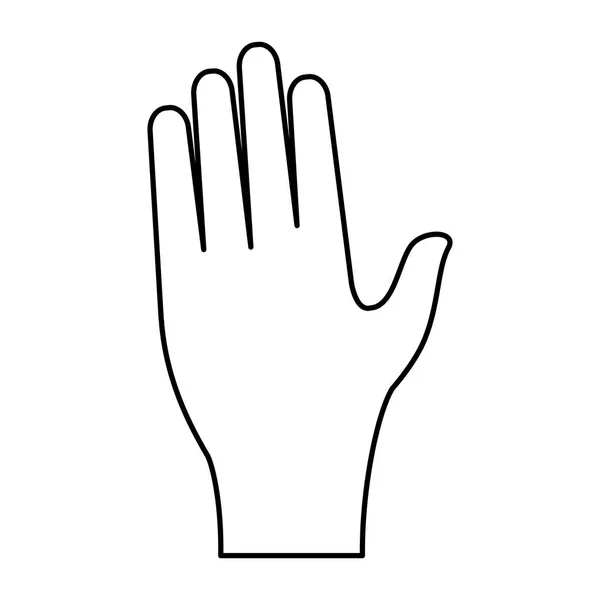 Symbole main humaine — Image vectorielle