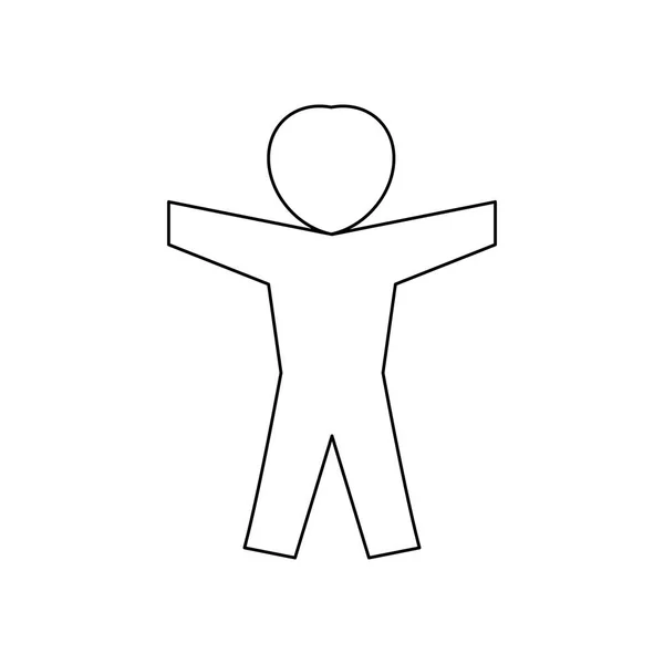 Mannen piktogram symbol — Stock vektor