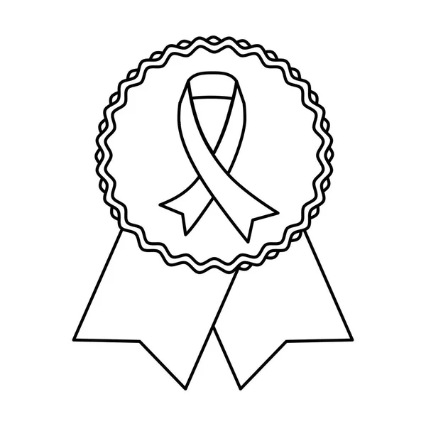 Symbole de campagne contre le cancer du sein — Image vectorielle