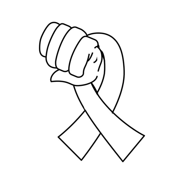 Simbolo della campagna per il cancro al seno — Vettoriale Stock
