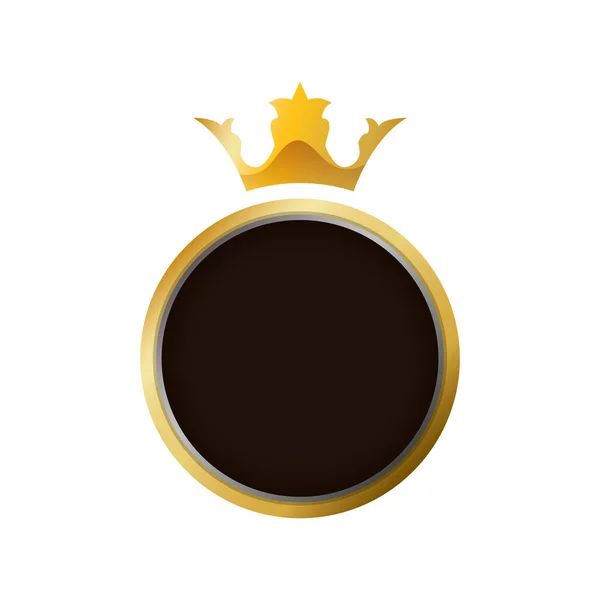 Crown decorative emblem — Stock Vector
