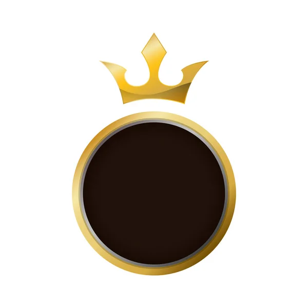 Crown decorative emblem — Stock Vector