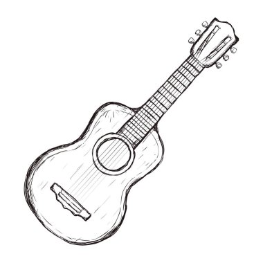 Akustik gitar müzik enstrümanı