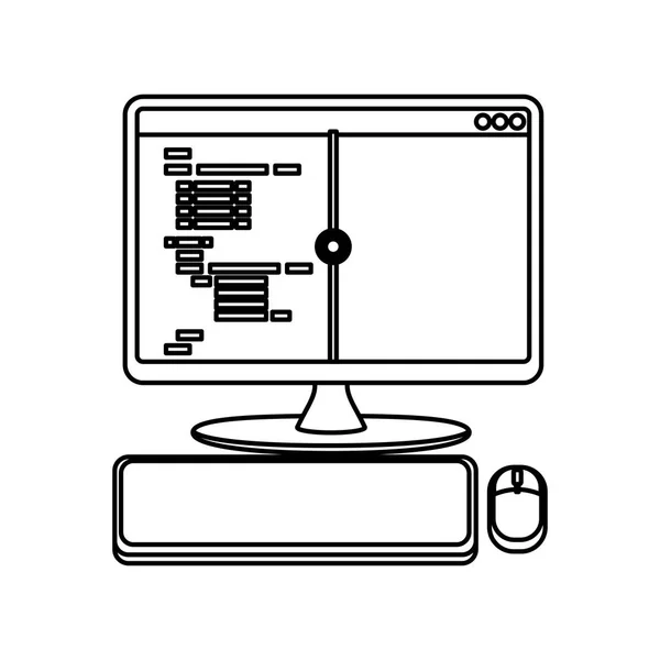 Código de programación Html — Vector de stock