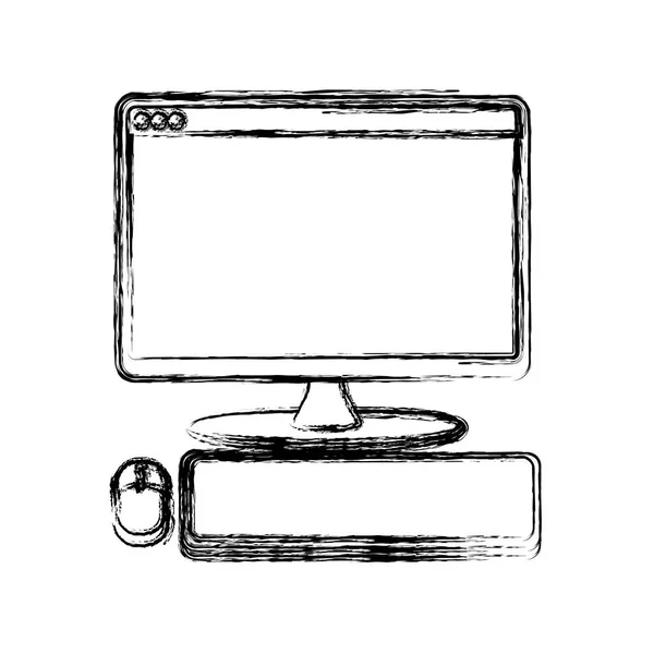 Tecnología informática de escritorio — Vector de stock