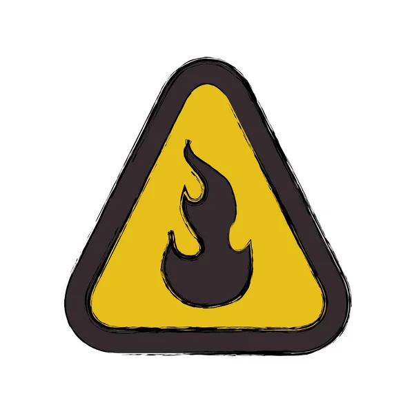 Brandgefährliches Werbeschild — Stockvektor