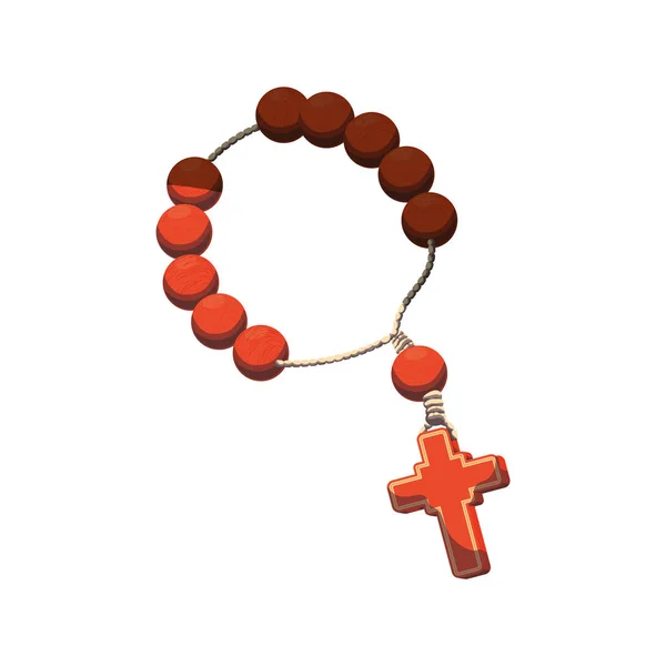 Rosary catholic faith — Stock Vector
