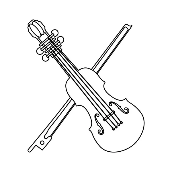 Violon instrument de musique — Image vectorielle