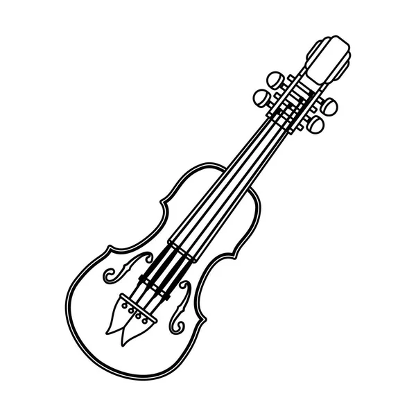 Instrumento de música de violín — Vector de stock