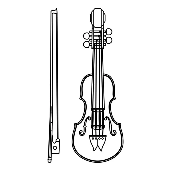 Instrumento de música violino —  Vetores de Stock