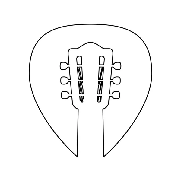 Akoestische gitaar muziekinstrument — Stockvector