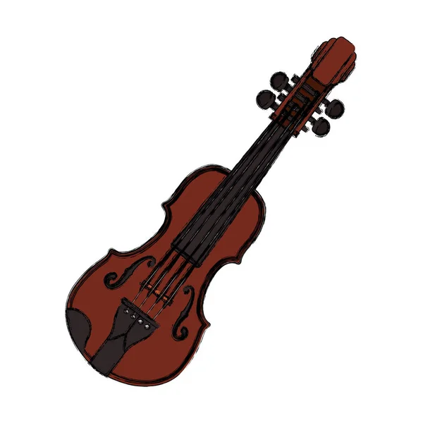 Instrumento de música de violín — Vector de stock